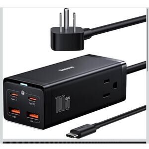 Baseus USB C Charger PowerCombo 100W - 6 in 1 Travel Power Strip